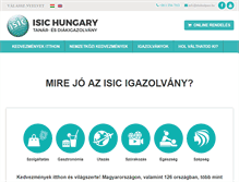 Tablet Screenshot of isic.hu