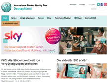 Tablet Screenshot of isic.de